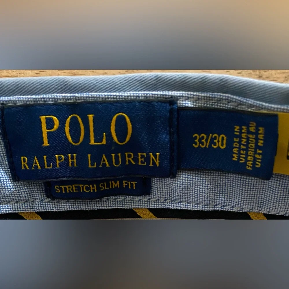 Polo by Ralph Lauren Men’s 33X30 Light Blue Stretch Slim Fit‎ Chinos